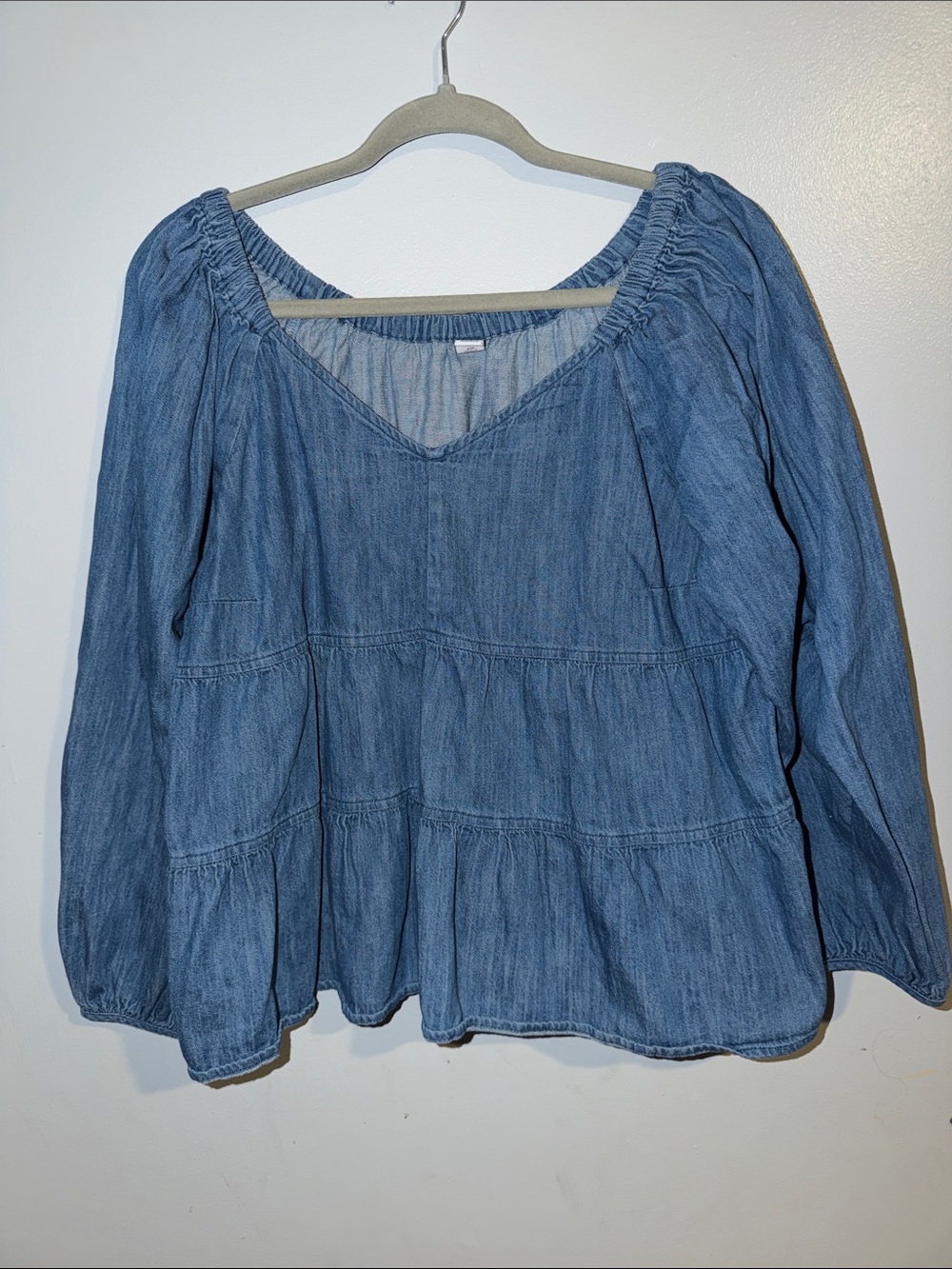 Denim Long Sleeve Top